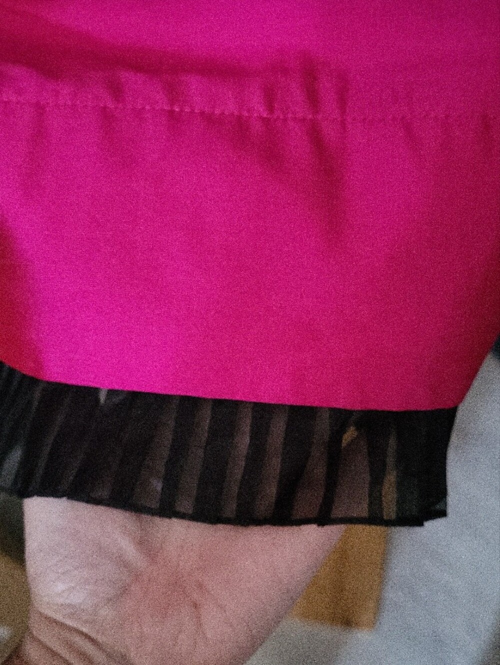 Ross Mayer Pink And Black Silk Dress - Picture 4 of 7